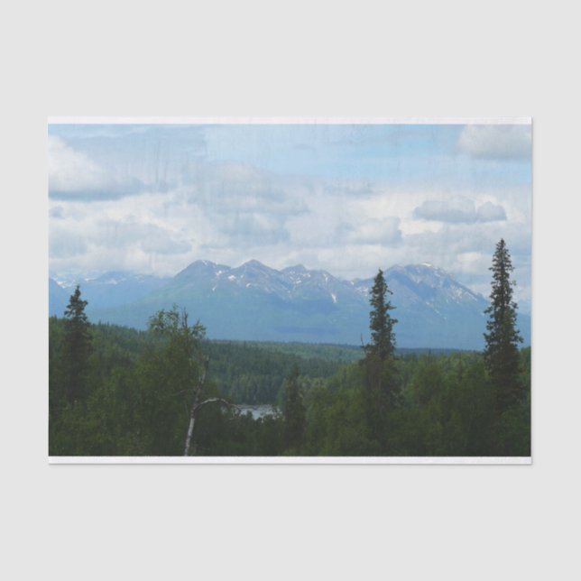 Papier Mousseline Alaskan Mountain Range Photographie panoramique (Recto)