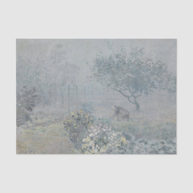 Papier Mousseline Alfred Sisley - Fog, Voisins (Recto)
