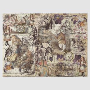 Papier Mousseline Alice Au Pays Des Merveilles