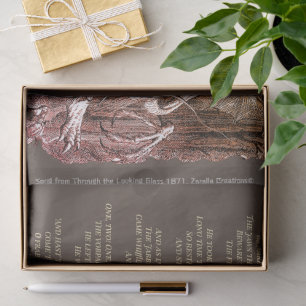 Papier Mousseline Alice au Pays des Merveilles Chanson de Jabberwock