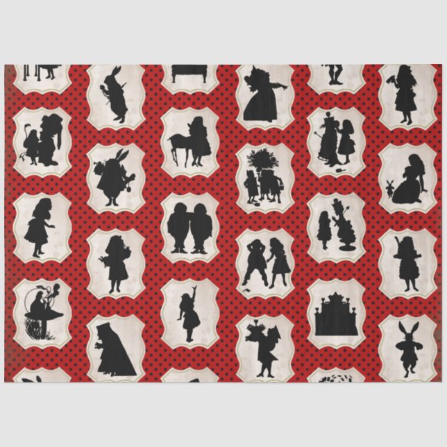 Papier Mousseline Alice au pays des merveilles Conception 2 (Recto)