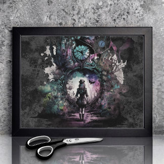 Papier Mousseline Alice au pays des merveilles | Dans le trou de lap