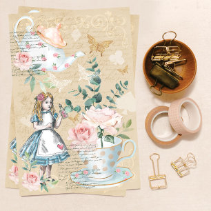 Papier Mousseline Alice Au Pays Des Merveilles Découpage Alice Buvez