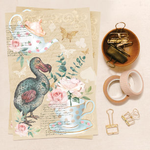 Papier Mousseline Alice Au Pays Des Merveilles Découpage Dodo Bird