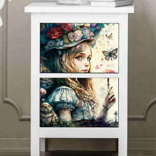 Papier Mousseline Alice au pays des merveilles et les champignons ma