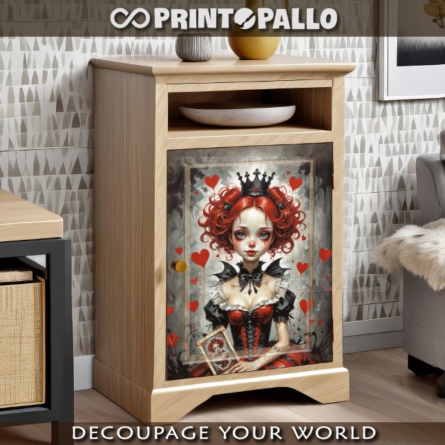 Papier Mousseline Alice au pays des merveilles - La Reine des Coeurs (Créateur téléchargé)