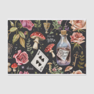 Papier Mousseline Alice au pays des merveilles Motif
