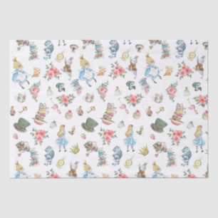 Papier Mousseline Alice dans l'Onederland Theme Tissus Papier