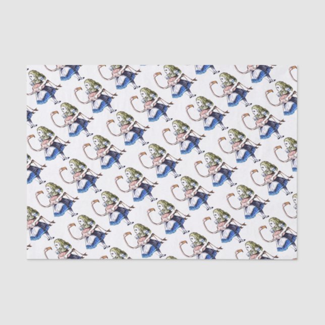 Papier Mousseline Alice et Pink Flamingo (Recto)