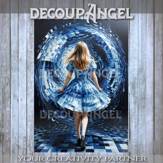 Papier Mousseline Alice Through the Portal Decoupage