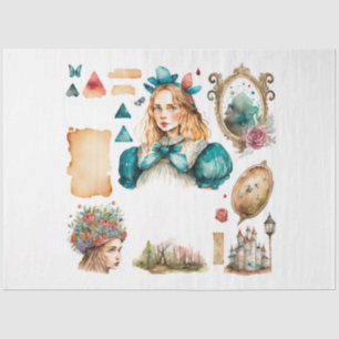 Papier Mousseline Alice's Tea Party Series Design 4