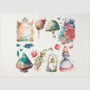 Papier Mousseline Alice's Tea Party Series Design 7