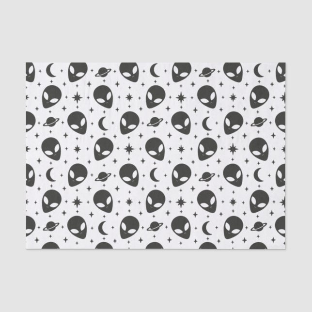 Papier Mousseline Aliens and Stars (Recto)