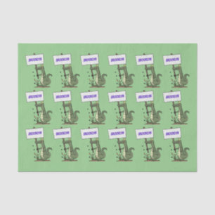 Papier Mousseline Aligator de crocodile drôle avec dessin animé