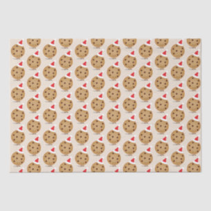 Papier Mousseline Alimentation Chocolat Chip Cookie Santa Hats Noël