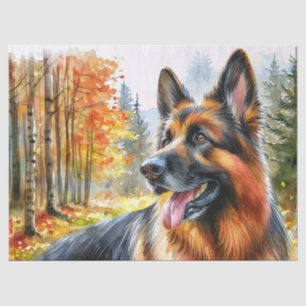 Papier Mousseline Allemand Berger Automne Saison Aquarelle