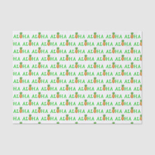 Papier Mousseline ALOHA Tropical Island Hawaiian Pineapple Hawaii