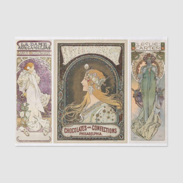 Papier Mousseline Alphonse Mucha Art Nouveau Pour Les Artistes (Recto)