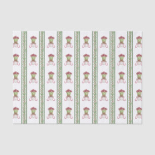 Papier Mousseline Amaryllis bordeaux et Noël creux