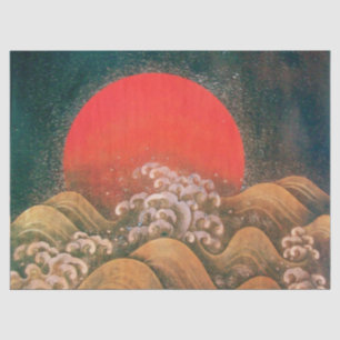 Papier Mousseline AMATERASU, SOLEIL GODDESS Rouge Noir Brown