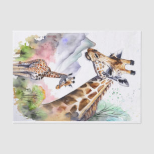 Papier Mousseline Amateurs de girafe de la jungle de découpage