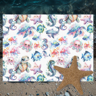 Papier Mousseline Amis aquatiques