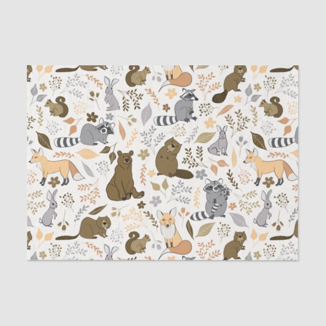 Papier Mousseline Amis de Woodland (Recto)