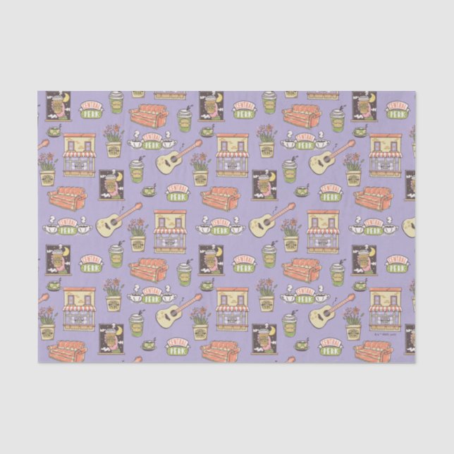 Papier Mousseline AMIS™ | Motif d'icône violet (Recto)
