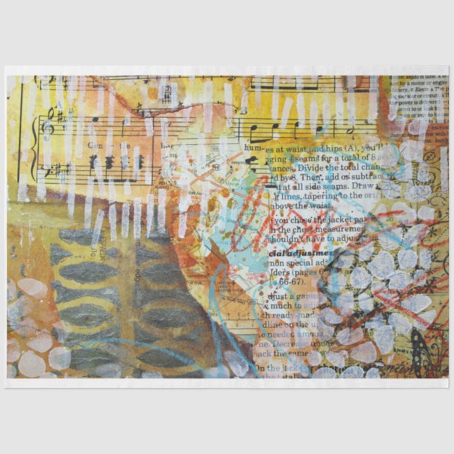 Papier Mousseline Amour Abstrait (Recto)