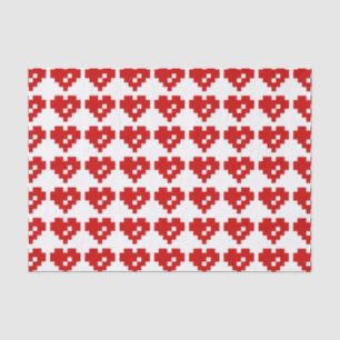 Papier Mousseline Amour de bit du coeur 8 de pixel