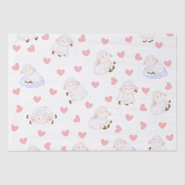 Papier Mousseline Amour des moutons (Recto)