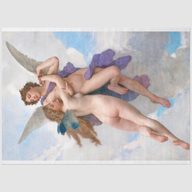 Papier Mousseline Amour et Psyché, Bouguereau (Recto)
