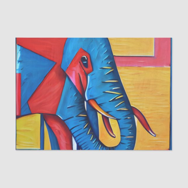 Papier Mousseline Amusant Artsy Abstrait Little Elephant (Recto)