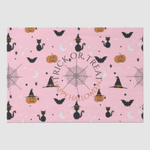 Papier Mousseline Amusant Éffrayant Halloween rose