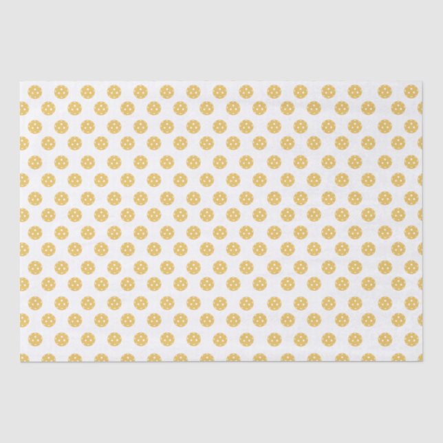 Papier Mousseline Amusant Orange Pickleball Motif cadeau (Recto)