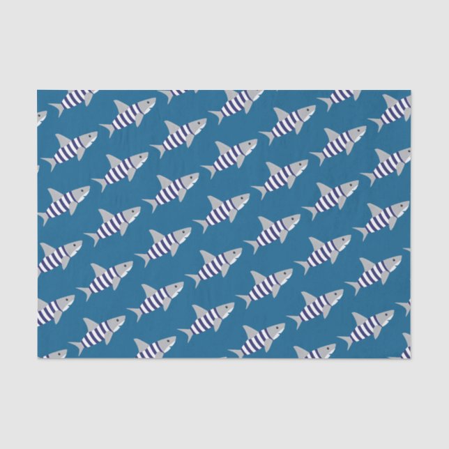 Papier Mousseline Amusants maillot de bain Requin animal (Recto)