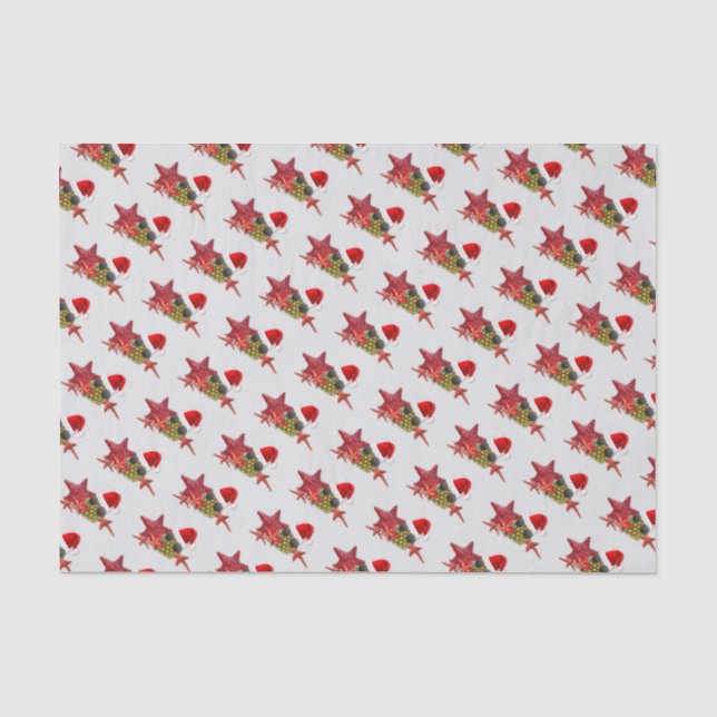 Papier Mousseline Ananas Père Noël Starfish Beach Tissu Papier (Recto)