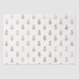 Papier Mousseline Ananas Tropical Gold