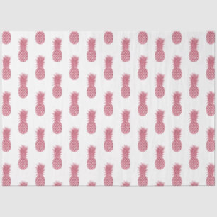 Papier Mousseline Ananas tropiques à Parties scintillant rose