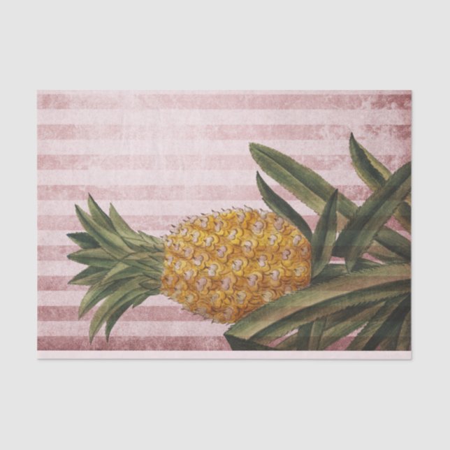 Papier Mousseline Ananas vintage (Recto)