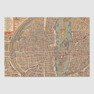 Papier Mousseline Ancien Motif de cartes