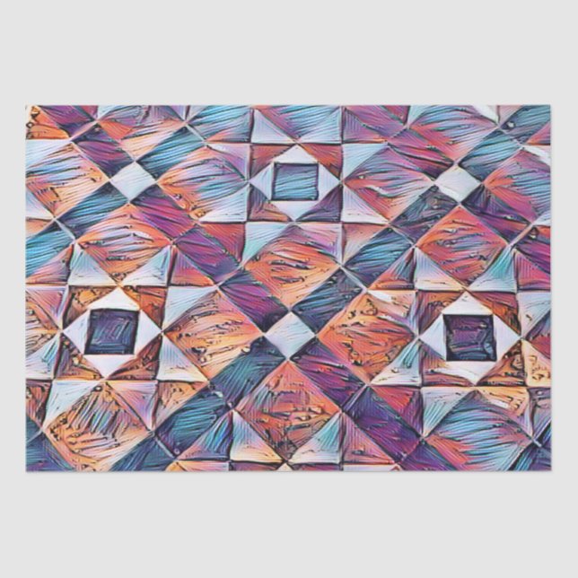 PAPIER MOUSSELINE ANCIENNE ANGLETERRE CARRELAGE SOL (Recto)