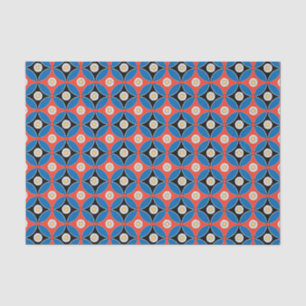 Papier Mousseline ancienne égypte motif floral géométrique arrière -