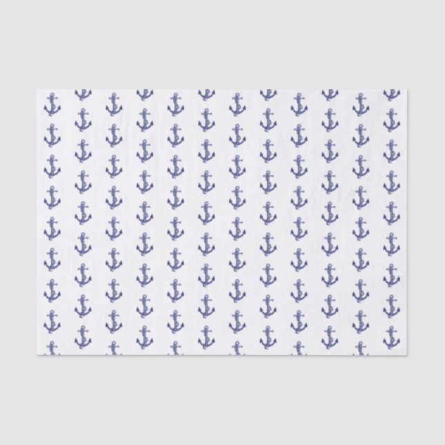 Papier Mousseline Ancrage bleu et blanc (Recto)