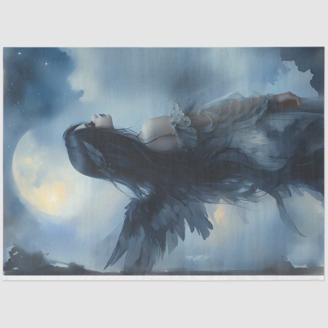 Papier Mousseline Ange de la Lune (Recto)