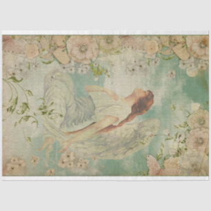 Papier Mousseline Angel Fleurs blanches Ciel bleu