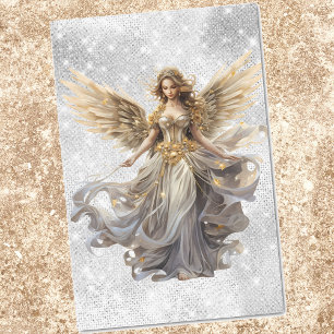 Papier Mousseline Angel Noël Vacances hiver Aquarelle