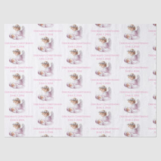 Papier Mousseline Angel Surveillant Baby Girl Baptism