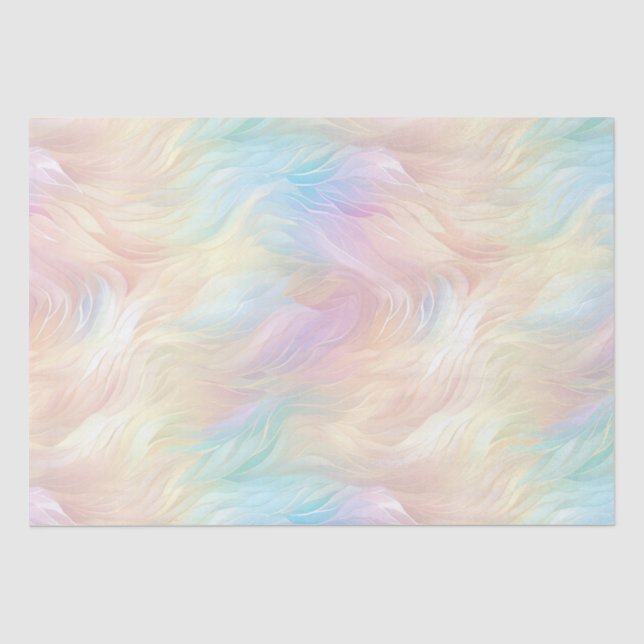 Papier Mousseline Angel Wings Aqua bleu rose (Recto)