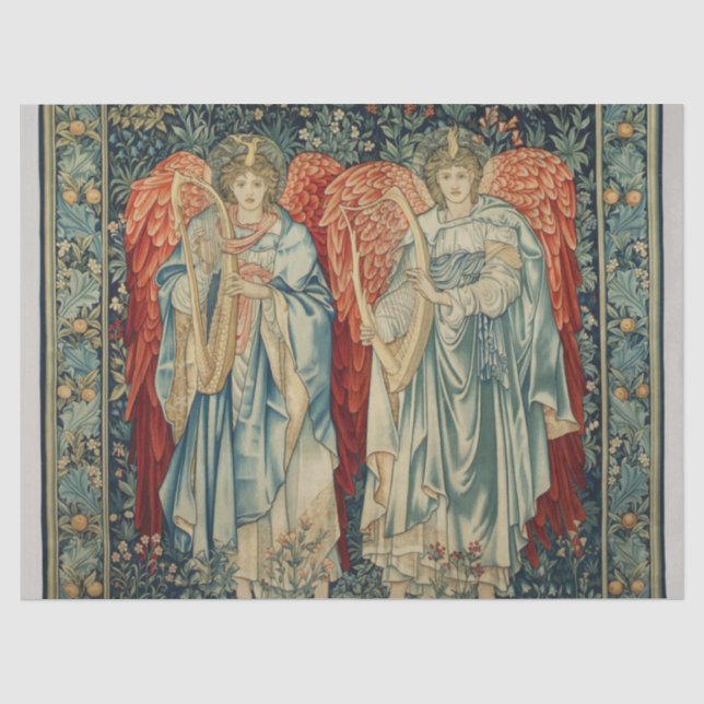 Papier Mousseline Angeli Laudantes par Sir Edward Burne-Jones (Recto)